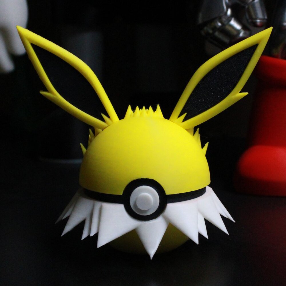 3D Print Pokemon "Jolteon Pokeball" Figurine